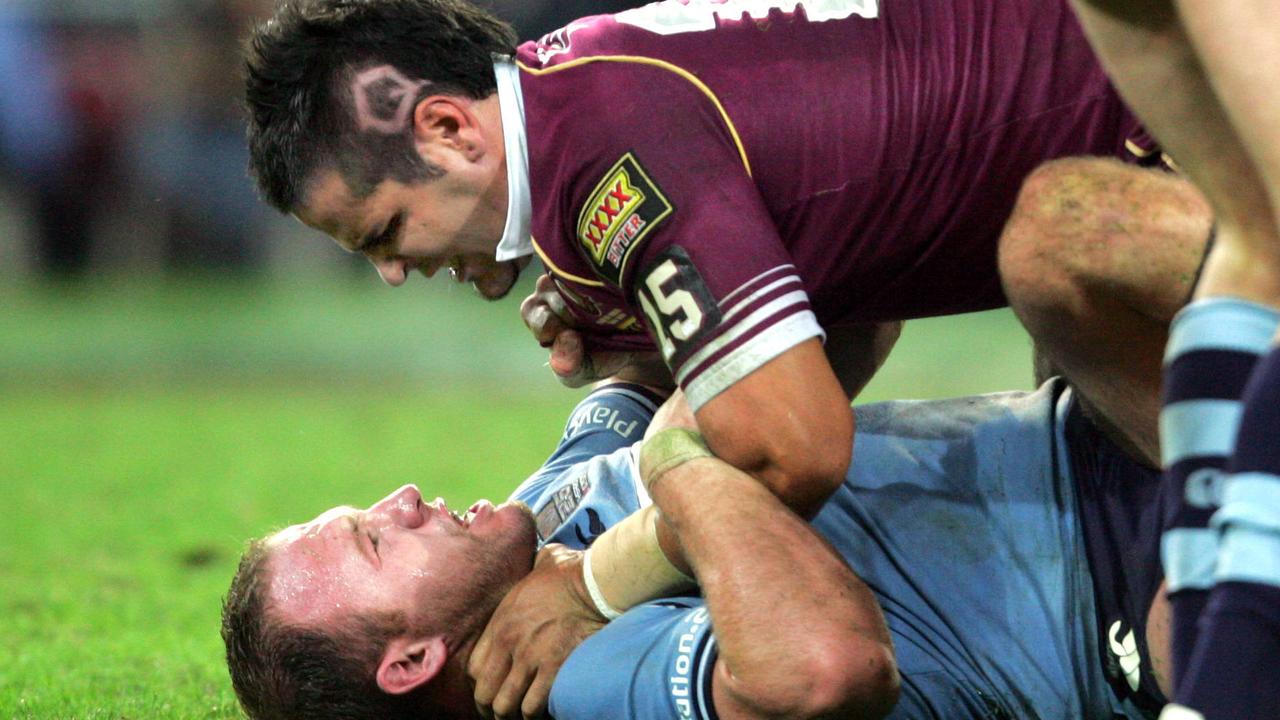 Carl Webb thrived in the Origin arena for the Maroons. Picture: Darren England