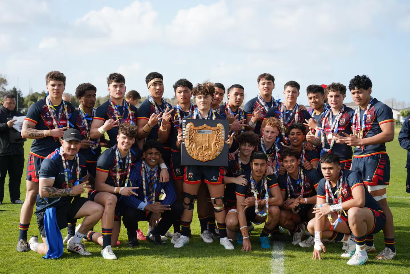 STC go back-to-back after defeating De La Salle 24-18 in the national final. Photo / NZRL