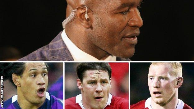 Evander Holyfield, Taulima Tautai, Joel Tomkins and Liam Farrell