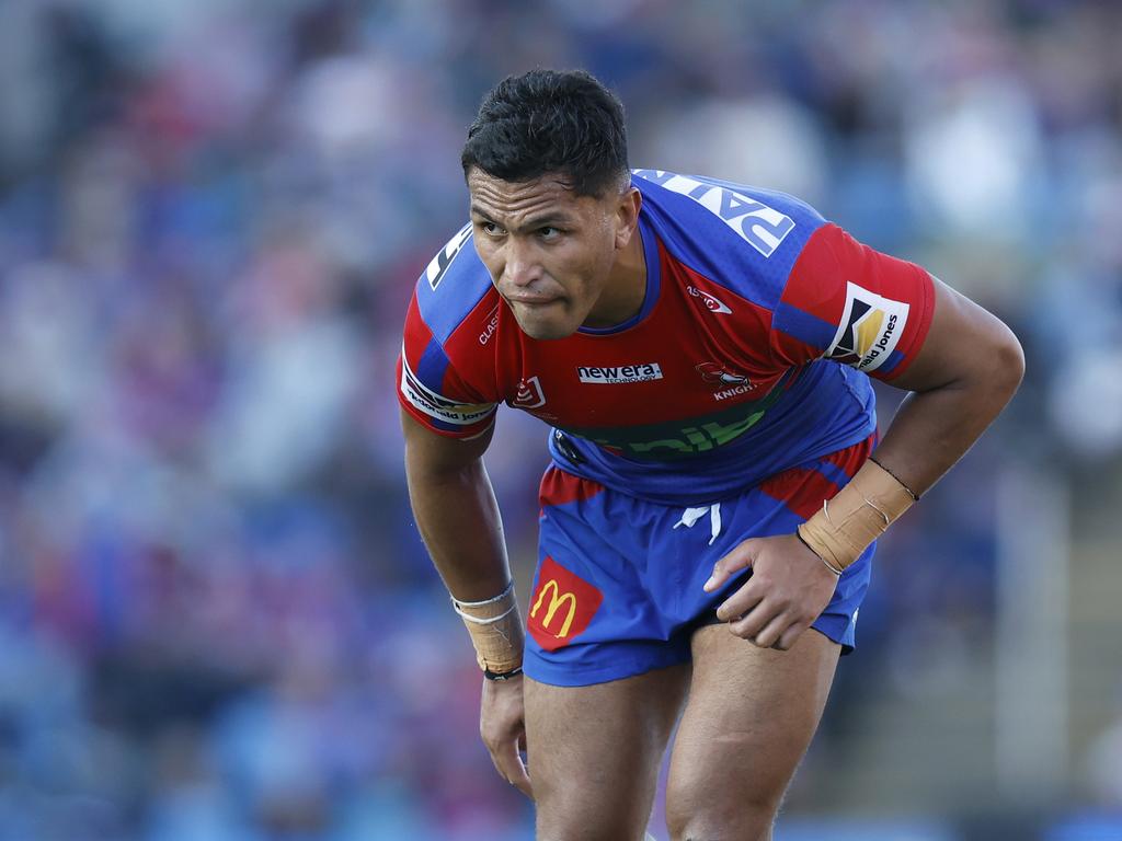 Newcastle prop Jacob Saifiti has extended his stay at the club. Picture: NRL Imagery