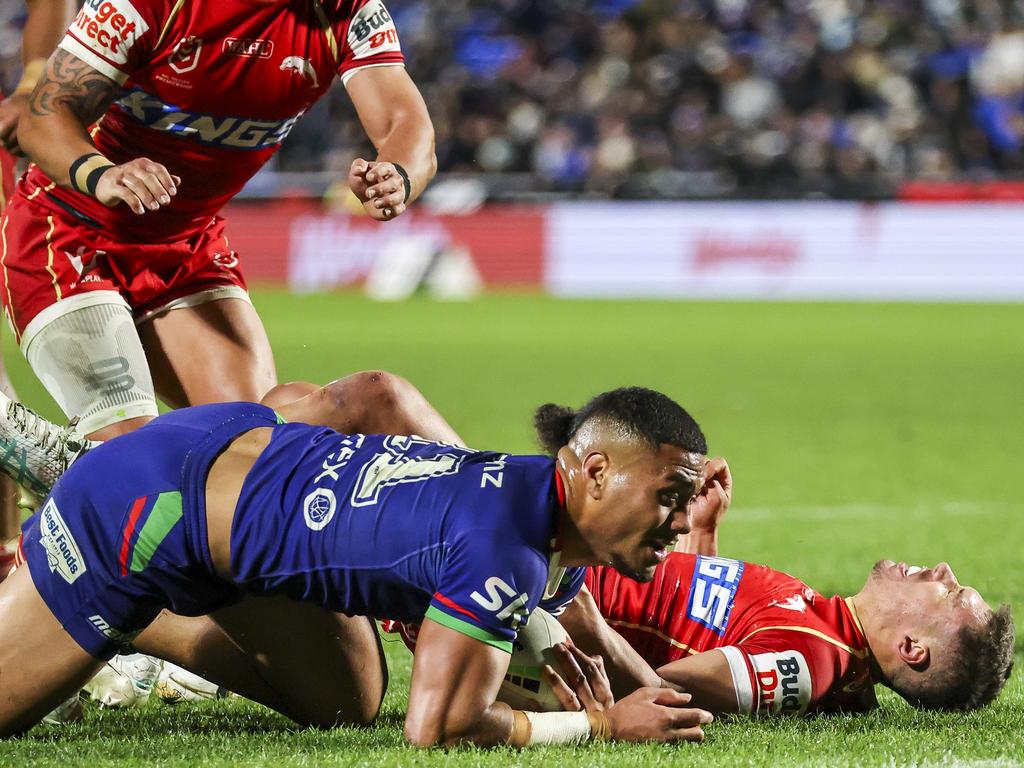 Leka Halasima has been a revelation for the Warriors this season. Credit: NRL Images.